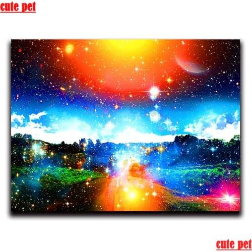 5D DIY Diamond Painting set Dream Bright Road cross stitch full square round diamond embroidery mosaic painting decoration salon