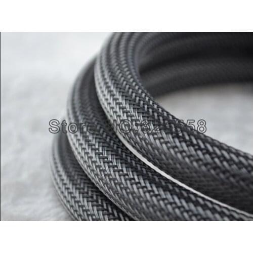 10M 16MM Nylon Sleeve Blue Nylon Mesh Braided Sleeving For DIY Hifi power cable
