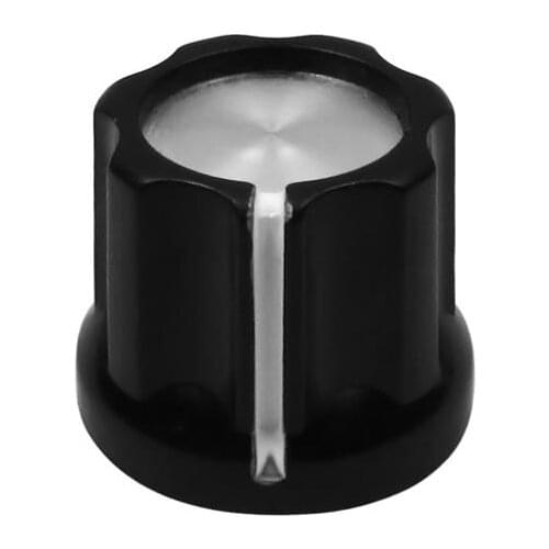 NEW 12pcs Aluminum Fluted Black Plastic Control Potentiometer Knobs 180 degree