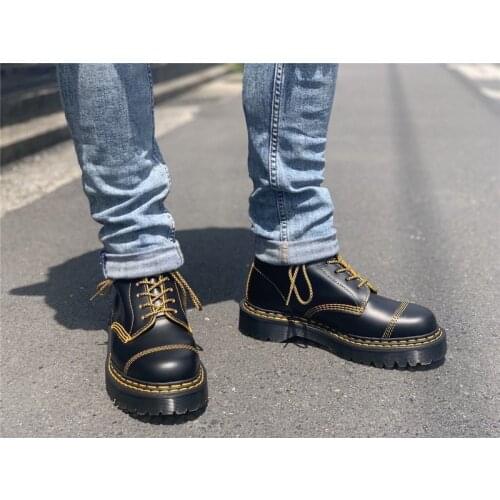 2021 New Fashion Women Platform Boots Chunky Motorcycle Boots for Women Genuine Leather Winter High Quality Martin Boots Ankle