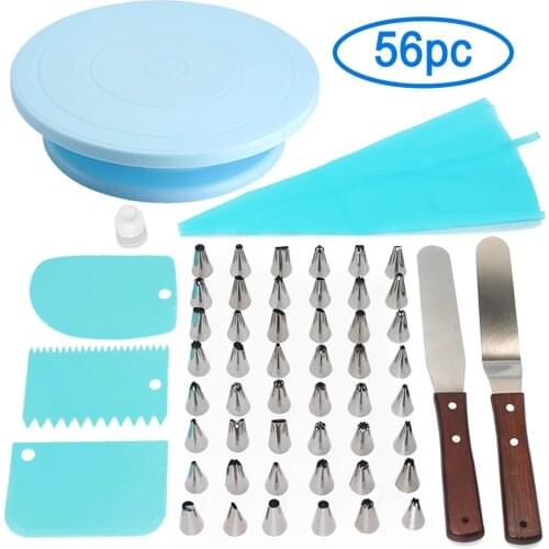 Plastic Cake Turntable Rotating Anti-skid Round Cake Stand set Cake Decorating Rotary Table Kitchen DIY Pan Plate Baking Tool