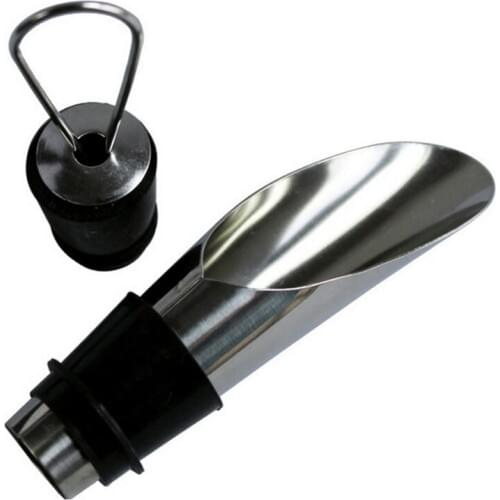 Liquor Spirit Pourer Flow Wine Bottle Pour Spout Stopper Stainless Steel Cap Practical Wine Tools Bar Accessories Stopper @C