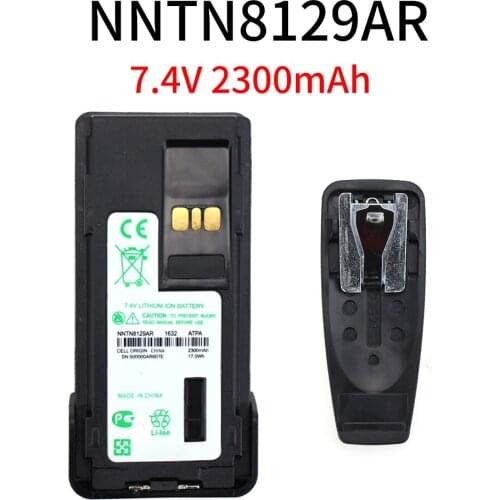 NNTN8129AR Walkie Talkie Replacement Battery 2300mAh Li-ion Battery for Motorola P8668 P8660 GP328D GP338D Radio Battery