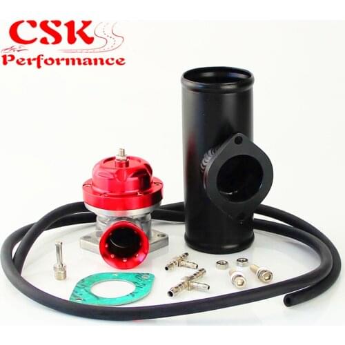 Turbo Charger BOV Blow Off Valve Type-S/RS +2.36" Alloy Flange Adapter Pipe Black / Blue /Red
