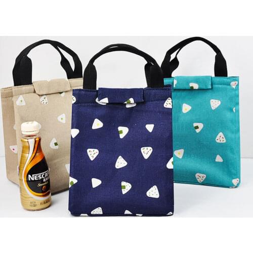 8-Color Fashion Lunch Bags Waterproof Portable Canvas Functional Thermal Food Women Kids Travel Picnic Working Storage Box