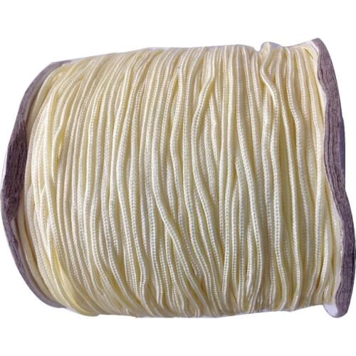1mm Cream Rattail Satin Braid Nylon Cord+Jewelry Accessories Thread Macrame Rope Bracelet Wire Beading Cords 350m/Roll