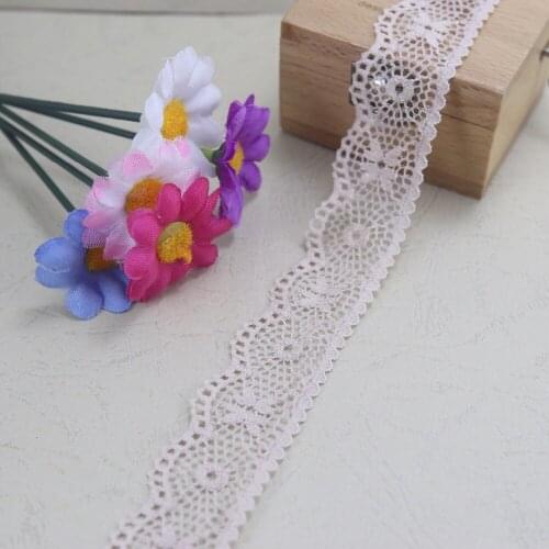 10 yards 1''( 25mm) width beige elastic Lace trim sewing/garment/clothes accessories