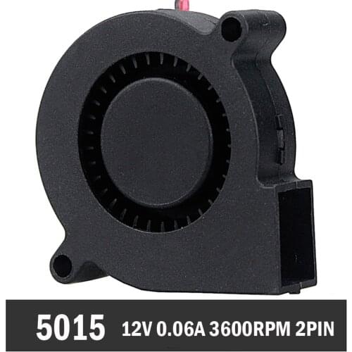1000PCS Gdstime 5015 50MM 50MM X 15MM 12V Sleeve Bearing Blower Fan 3600RPM Turbo Blower Cooler