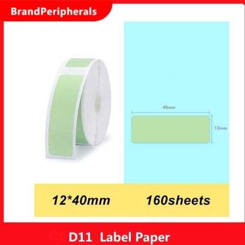 Niimbot Thermal Printing Label Paper D11 Barcode Price Size Name Blank Labels Waterproof Tear Resistant 12*40mm 160pcs/rol
