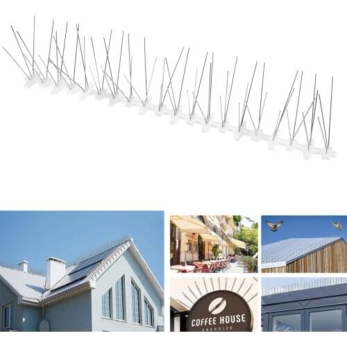5Pcs 50CM Bird repeller Spikes Stainless Steel Anti Pigeon Nail Bird deterrent tool for Pigeons Removal Fly Repellent