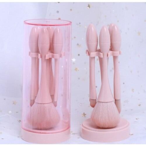 5PCS/SET Makeup Brushes Box Foundation Blush Brush Powder Brush Small Waist Handle Brush Stand Makeup Brush Cosmetic Tools