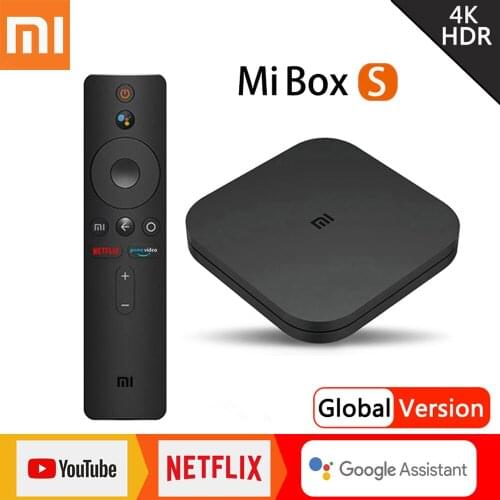 Global Version Xiami Mi Smart TV Box S 4K HDR Android TV Streaming Media Player and Google Assistant Remote smart TV MiBox S