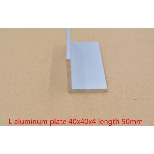 40mmx40mm aluminum plate length 50mm L profile angle thickness 4mm 1pcs
