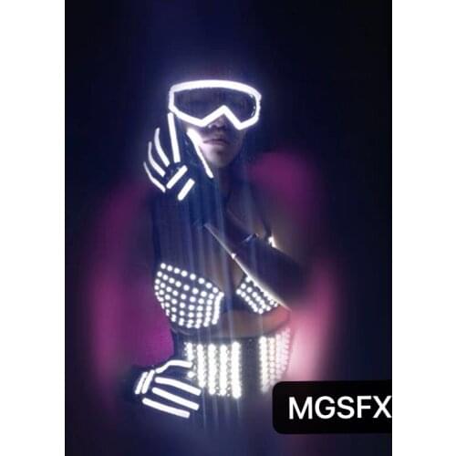 Free shipping Sexy women led Bikini LED Belt include LED Glasses and LED Gloves