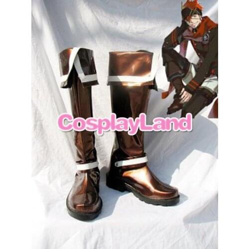D Gray-Man Lavi Rabi Brown Long Cosplay Boots Shoes Anime Party Cosplay Show Boots Custom Made for Adult Men Shoes