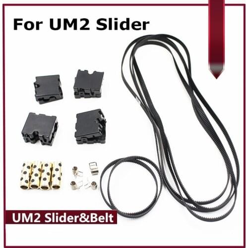 3D Printer Part Ultimaker 2 UM2 DIY Original Injection Slider With Copper Sleeve +Slider Block Spring + GT2 610 200 Timging Belt