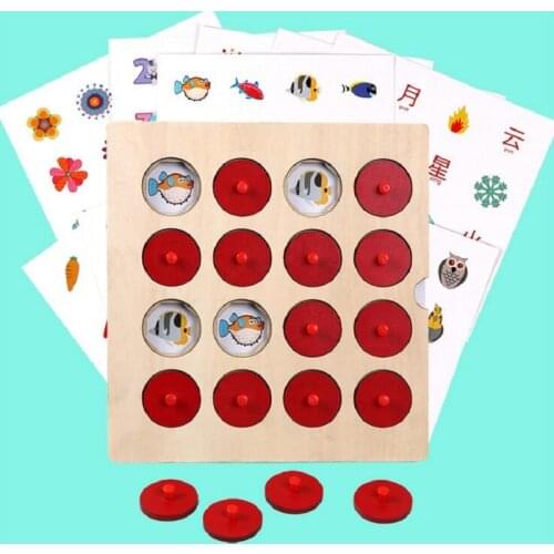 Kids Wooden memory chess children 3-6 years old brain development memory training game wooden toys