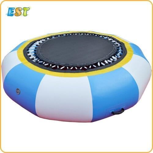 Aqua park jumping water game 2M-5M 0.6MM kids inflatable floating trampoline inflatable water trampoline
