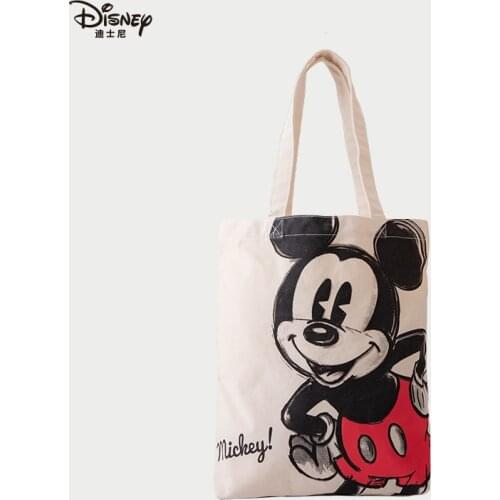 Disney Mickey Mouse Large Capacity Canvas Bag Minnie Mouse Womens Shoulder Bag 2020 New Fashion Handbag Student Handbag
