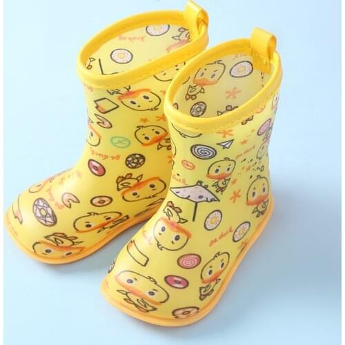 Baby Chao Brand Little Yellow Duck Rain Boots 1-3 Years Old Childrens Rain Gear Rain Boots