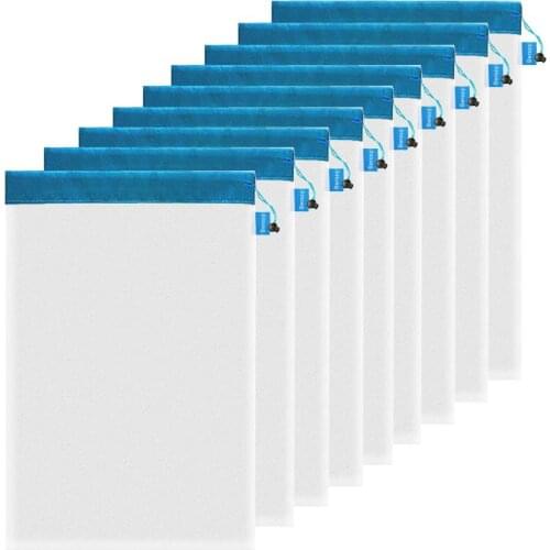 15pcs Eco-Friendly Reusable Mesh Bags Perfect For Shopping And Toy Storage Barcode Could Be Sacanable Directly