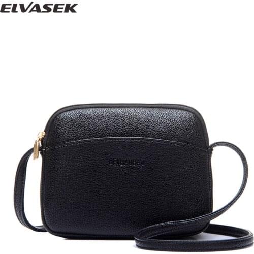 ELVASEK 2020 Hot Crossbody Bags For Women Casual Mini Candy Color Bag For Girls Flap Pu Leather Shoulder Bags female