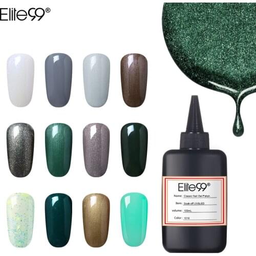 Elite99 241 Colors Soak Off Nail Art 100ml Pure Nail Gel Polish UV & LED Base Top Coat Lucky Hybrid Semi Permanant