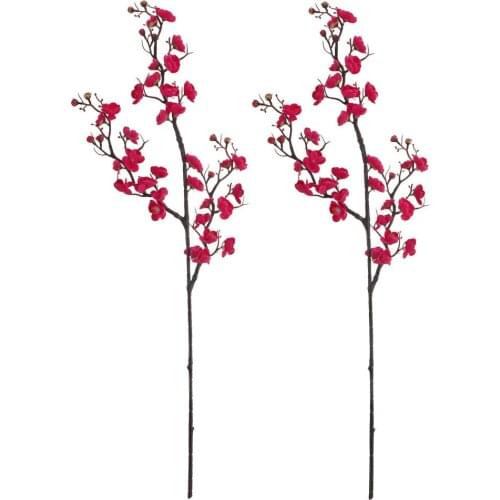 Chinese Style Simulation Flower Wreath Home Decoration Flowers 2 Kinds Plum Christmas Ornaments Wedding Party Outdoor Silk Cloth