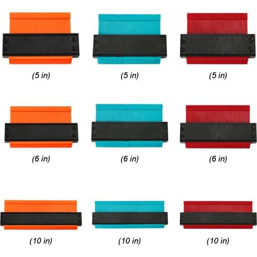 5/6/10inch Contour Gauge Plastic Profile Copy Contour Gauges Standard Wood Marking Tool Tiling Laminate Tiles General Tools