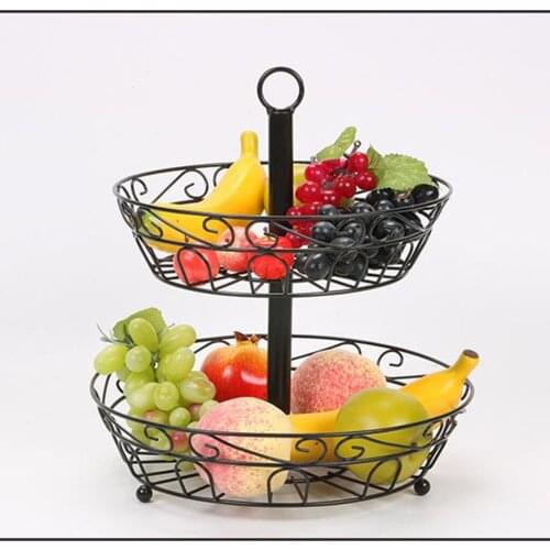 Fruit Basket Bowl Rack Stainless Steel Storage Holder Kitchen Dining Decorations