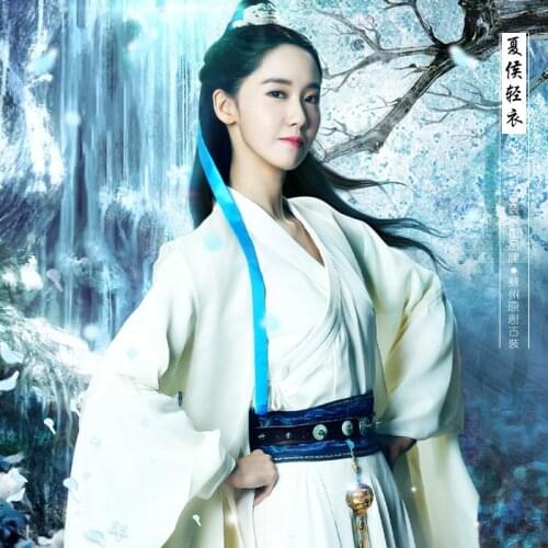 White Swordlady Costume TV Play Chinese Hero-Zhao ZiLong of Three Kingdoms Period Actress Same Design Drama Costume Hanfu