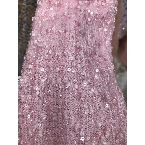 Sequins French Tulle Lace Fabric 2020 High Quality African Lace Fabric Latest Lace Material For Evening Party