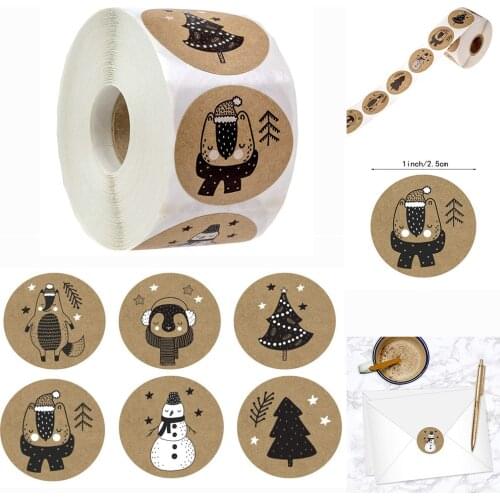 500pcs Happy Valentines Day Sticker I LOVE YOU with Heart Paper Thank You Sticker Snowflake Christmas Label Gift Box Decoration