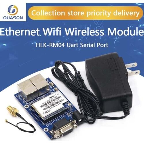 HLK-RM04 RM04 Uart Serial Port to Ethernet WiFi Wireless Module with Adapter Board Development Kit HLK-RM04 startkit