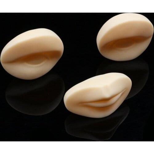 Professional 3D Permanent Makeup 10pc Eyes & 5pc Lip Practice Skin 3D Tattoo Practice Skin for Tattoo Learner Use Free Shipping