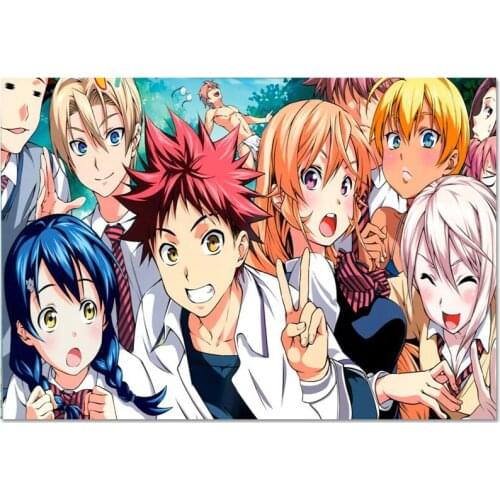 Shokugeki no Soma Poster Silk Fabric Print Poster Print Cloth Fabric Wall Poster Custom Satin Poster 40X60cm,50X75cm,60X90cm