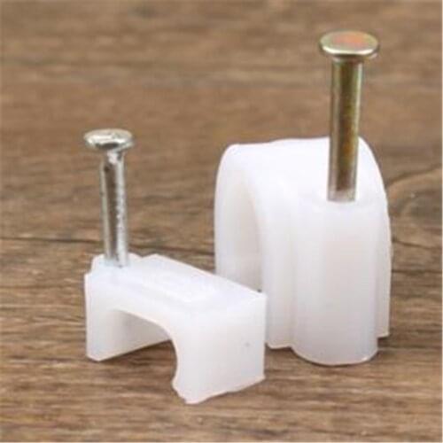 Steel Nail Wire Clip Wire Network Cable Fixed Wall U-shaped Nylon Plastic Clip 6-32mm Wall Nail Small Long Nail