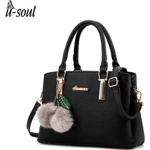 Women Leather Handbag Black Vintage Shoulder Bag Tote Cross Body Luxury Bags For Women 2020 Messenger Bags Designer A10403