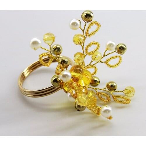 Beaded wedding napkin ring, napkin holder, decoration napkin ring