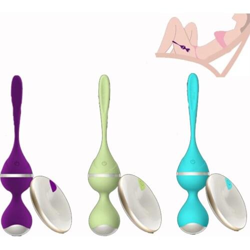 Vaginal Tight Balls Silicone Vibrating Eggs Remote Control Kegel Ball Vibrator Geisha Ball ben Wa Ball Adults Sex Toys For Woman