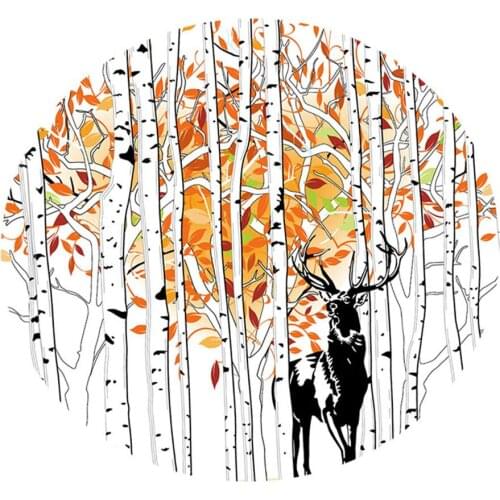 Waterproof Table Cover Elastic Edged Oilproof Tablecloth Round 55' Reusable