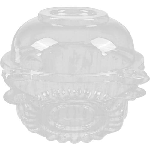 Cathead Clear Plastic Cupcake Bowl Muffin Fruit Pod Dome Container 100pcs