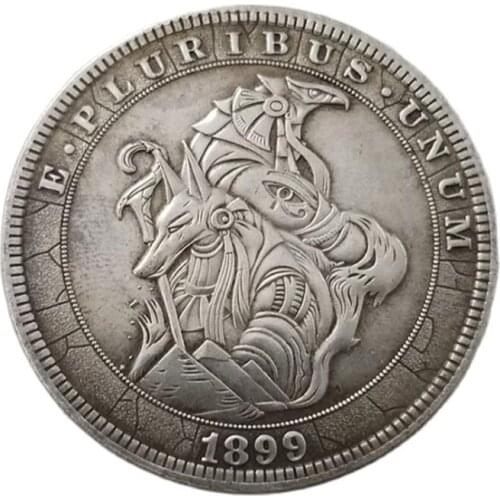 1899 Hobo Coin Anubis And Eagle One DollarCommemorative Coin Collection Souvenirs Home Decoration Crafts Desktop Ornaments Gifts