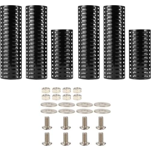 2 Set Barbecue Grill Replacement Heat Plate Burner Shield Stainless Steel Adjustable Length From 12 to 19.5Inch
