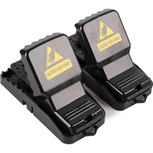 2PCs Reusable Rat Catching Mice Mouse Traps Plastic Mousetrap Bait Snap Spring Rodent Catcher Pest Control Traps Garden Supplies
