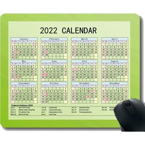 2022 Calendar Mouse Pad,Light Glare Stars Shine Anti Slip Rubber Mousepads