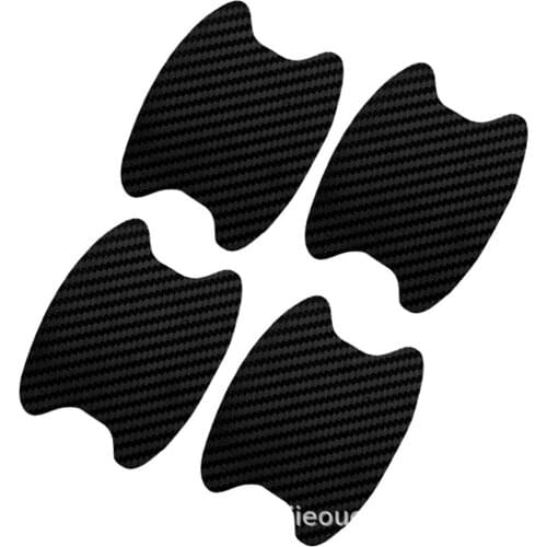 4Pcs Car Door Handle Grab Car Sticker Protective Film Carbon Fiber Sticker