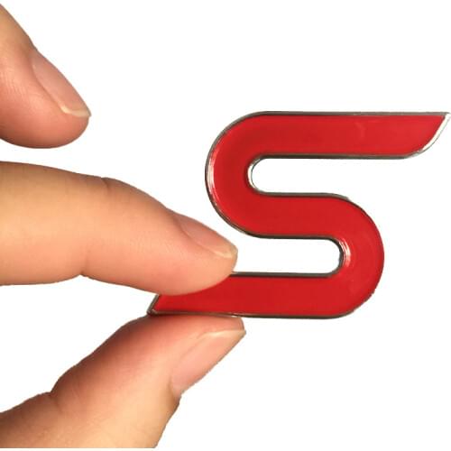 ABS Plastic Emblem S/ST Sticker Label 3D Logo Sticker Sport Style for Ford Focus Fiesta Ecosport Kuga Mondeo Everest Accessory