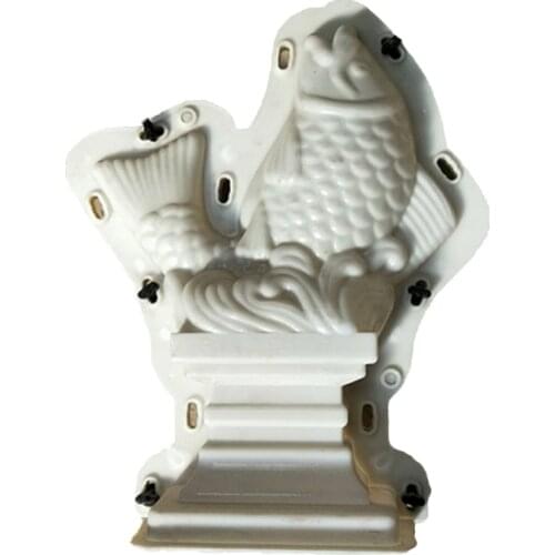 ABS plastic moulds Koi fish statue mold fortune of house villa garden concrete molds good quality