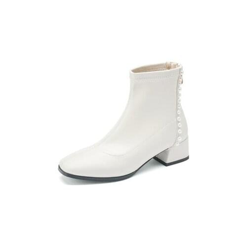 Big Size Square toe boots boots women shoes ankle boots for women ladies boots shoes woman winter